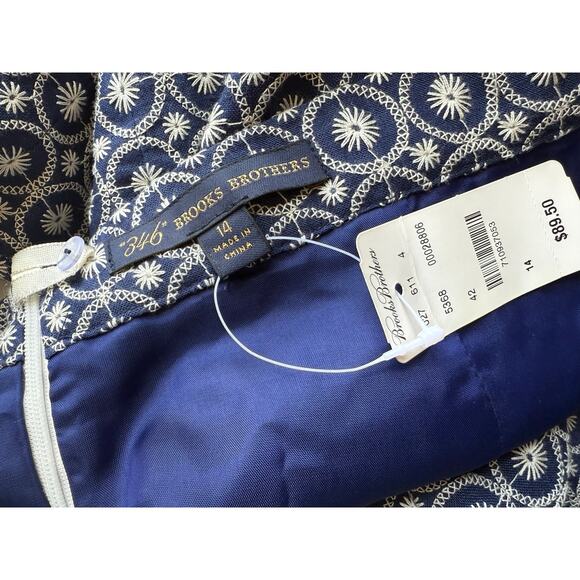 NWT Brooks Brothers 346 A-Line Knee-Length Eyelet Skirt Size 14 - Picture 5 of 5